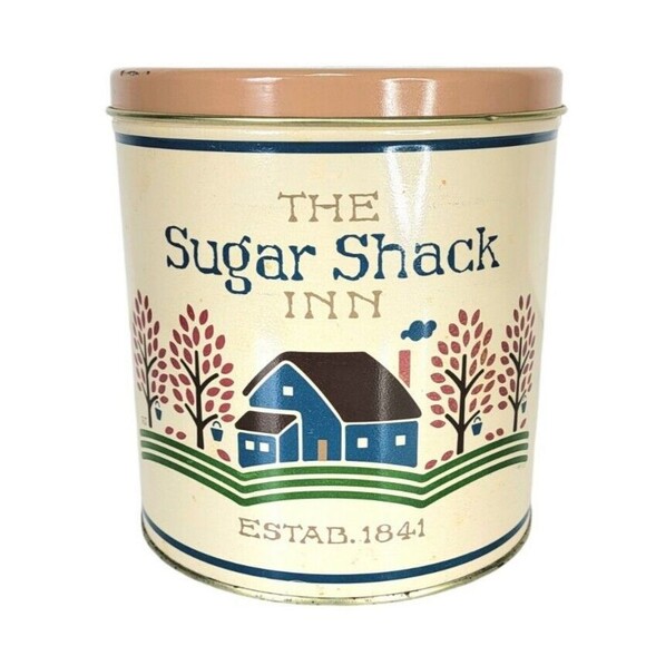 VTG Farmhouse Nesting Set of Three Tins Tea Kettle Coffee Cottage Sugar Shack - Picture 12 of 12